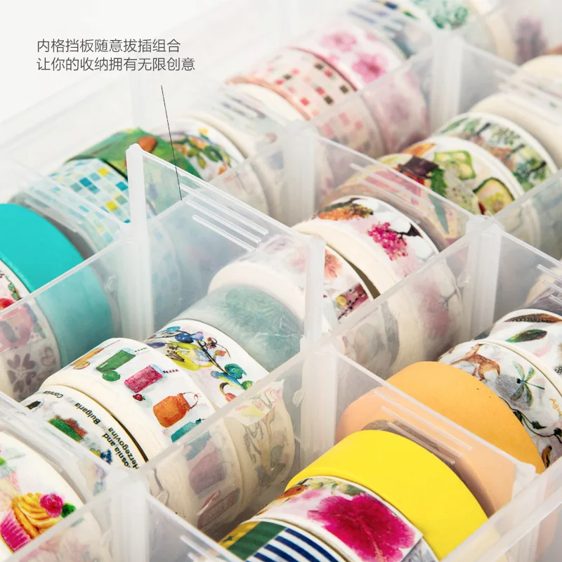 ПП прозрачная лента Washi коробка хранилище канцелярских товаров набор