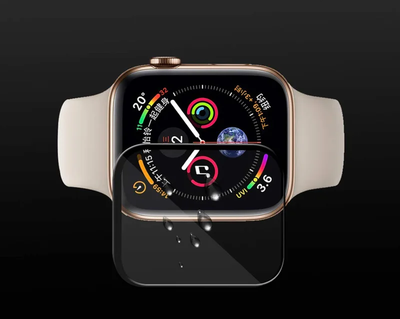 

3D Full Cover Tempered Glass Screen protector For Apple Watch series 4 glass protective film series4 glass 40mm 44mm wholesale