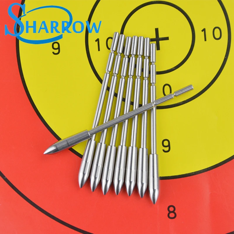 Puntas de flecha de tiro con arco de 120 granos, puntas de campo de carbono interpoladas, puntas id3.2 mm, accesorios de práctica, 10/20 Uds.