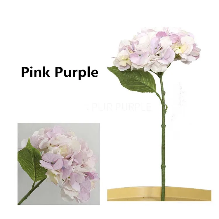 Pink Purple Zonaflor искусственные цветы гортензии 1 шт. Шелковый Искусственный цветок для свадебного украшения садовое растение для украшения дома аксессуары - Цвет: Pink Purple