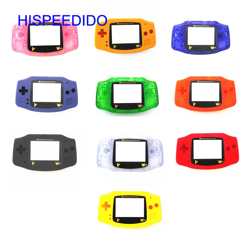 HISPEEDIDO 10 шт./лот Золотой Пикачу полный корпус запасные части для Nintendo GBA чехол Gameboy