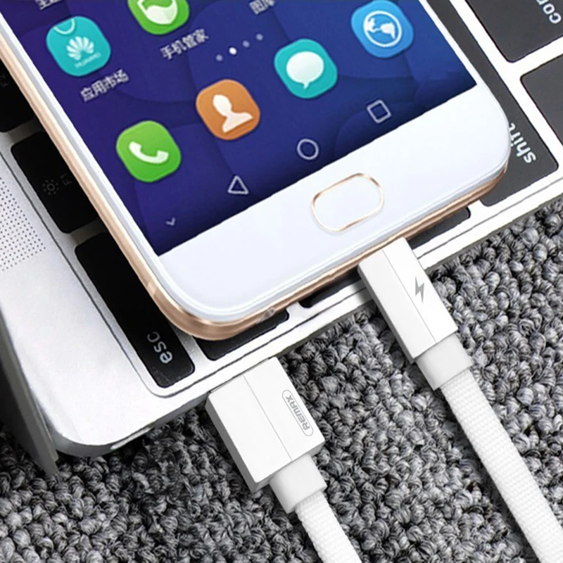 Remax 1 м 2 м микро USB кабель 2.1A быстрое зарядное устройство для samsung Xiaomi huawei мобильный телефон тканевый Плетеный USB кабель Android зарядка