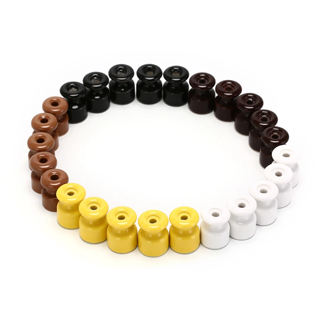 5 шт./лот фарфоровый изолятор для настенной проводки керамические изоляторы с