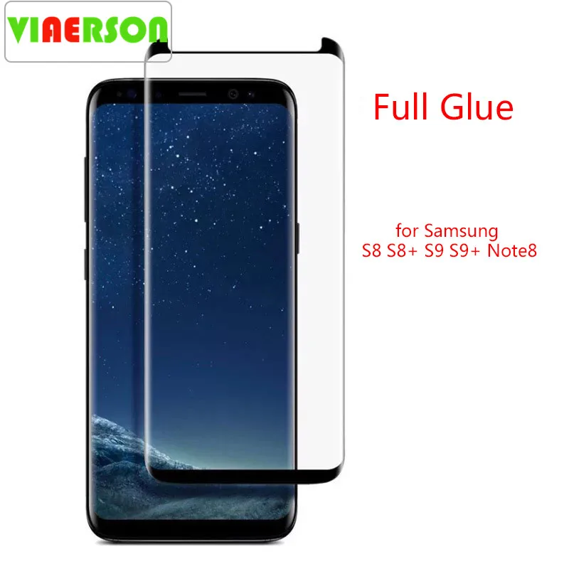 Защитное стекло VIAERSON закаленное с полным клеем для Samsung Galaxy S9 S9Plus S8 S8Plus Note8 S7edge