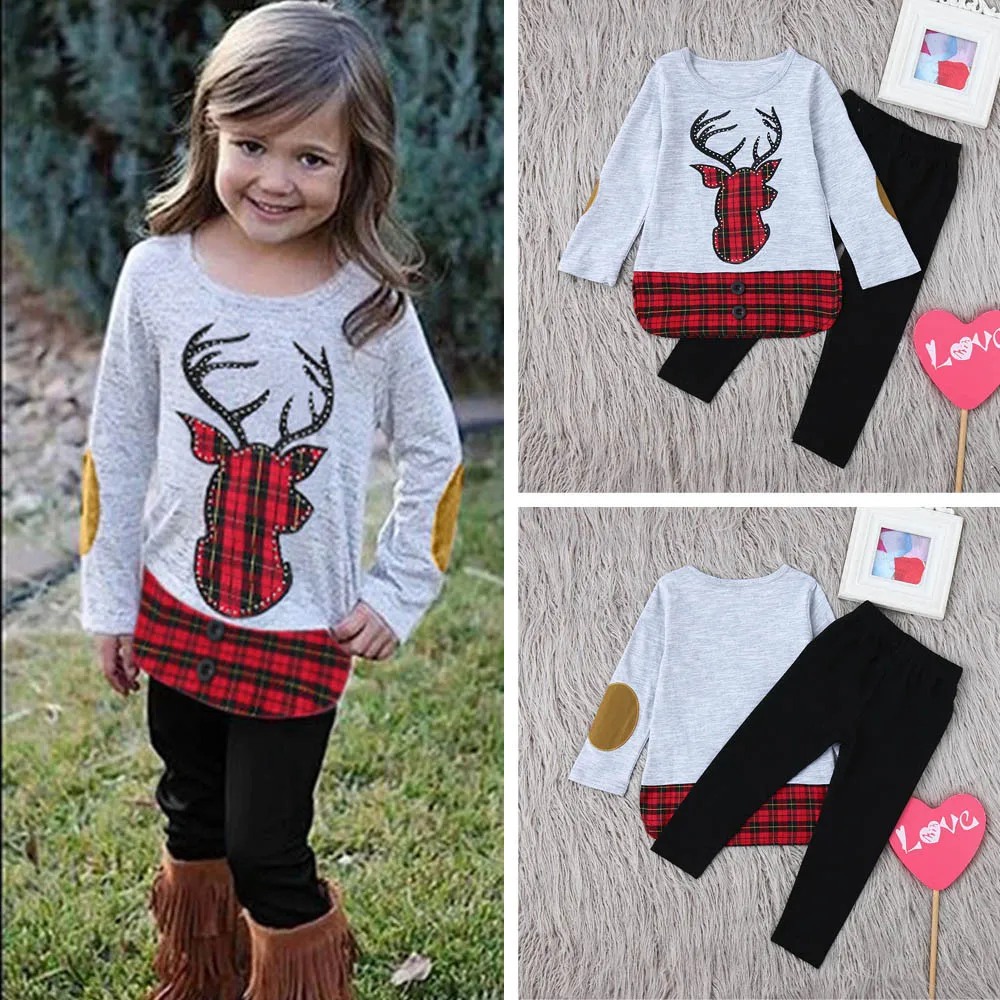 ARLONEET/детская одежда с длинными рукавами для маленьких девочек Рождественская