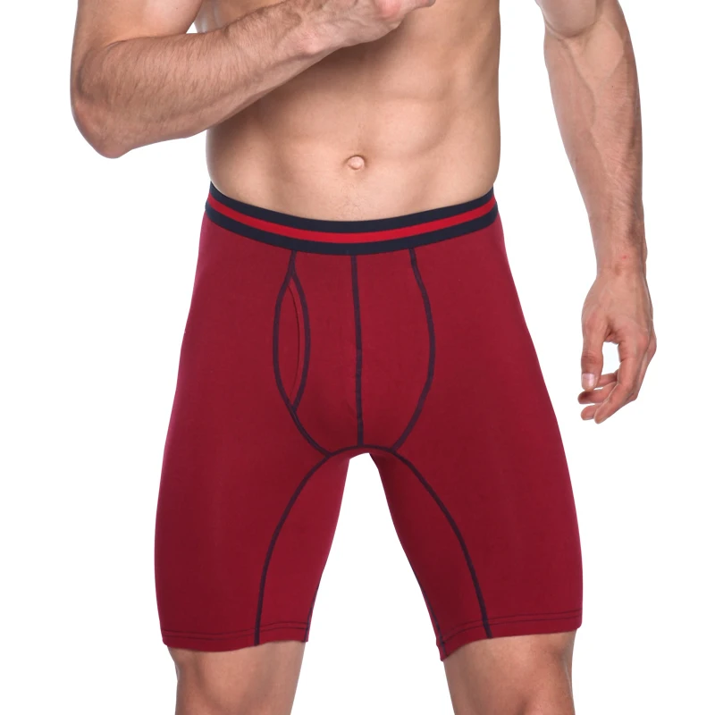6Pcs/lot Fashion Sexy Quality Panties Male Underwear Extra Men's Long Boxers Shorts Cotton Plus Size Underpant Cueca Boxer Large