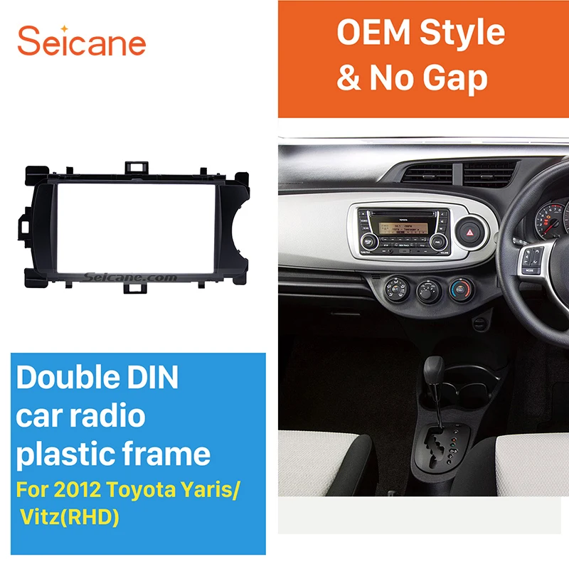 Seicane Deluxe 2Din автомобильный радиоприемник для 2012 Toyota Yaris Vitz RHD лицевая пластина DVD
