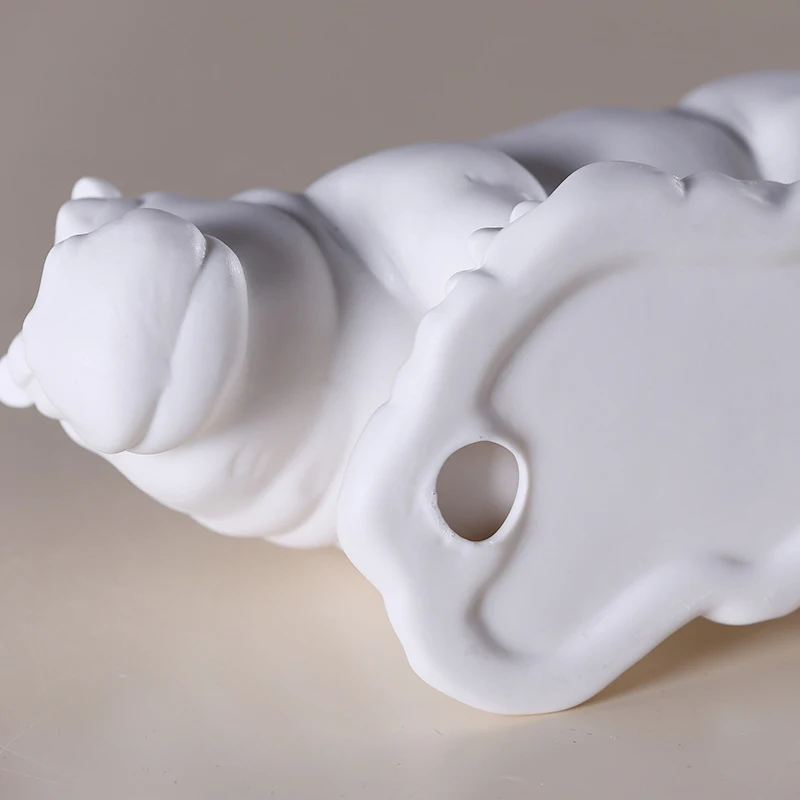 Простая Скандинавская белая керамика украшение животных ручной работы слон