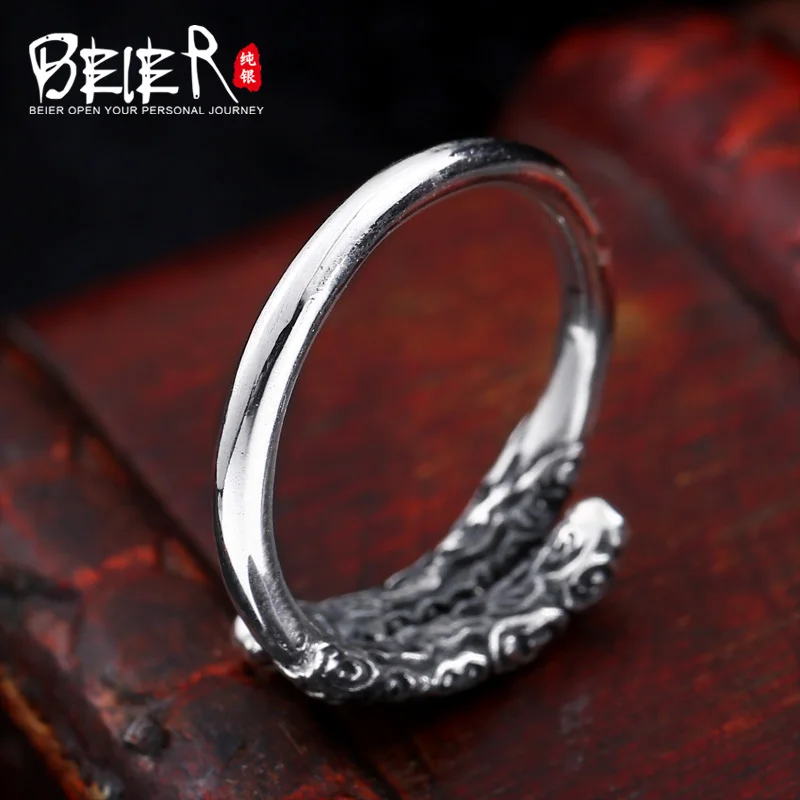 Байер новый магазин стерлингового серебра Золотой дубинка кольцо для мужчин