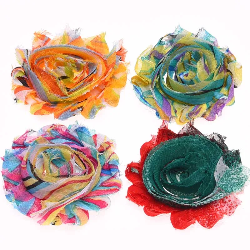 22 шт Радужный Стиль Цветы Потертый Шикарный цветок букет искусственных цветов