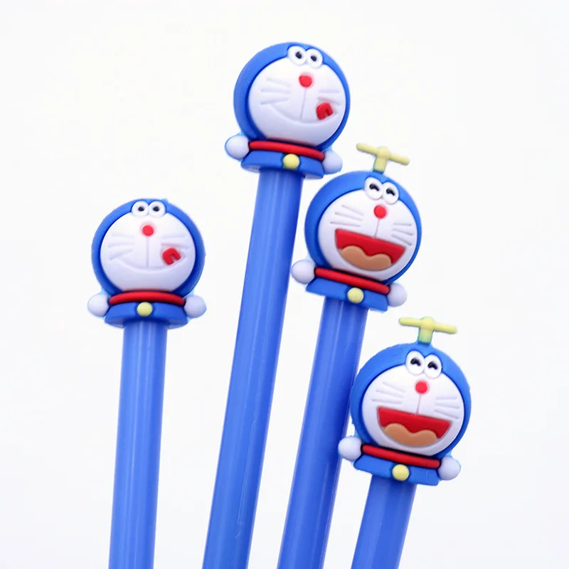 2 шт. Kawaii 0,5 мм Doraemon мультфильм черные чернила гелевая ручка для девочек и мальчиков школьные офисные канцтовары, шариковая ручка ручки поставки