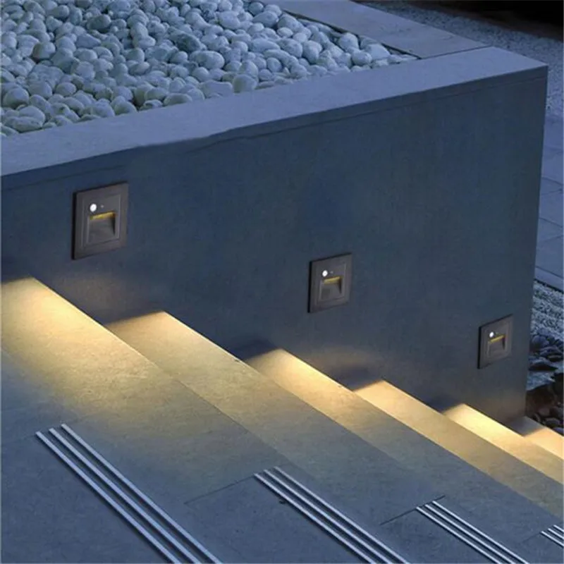 Уличный светодиодный настенный светильник для лестницы встраиваемые лампы с COB