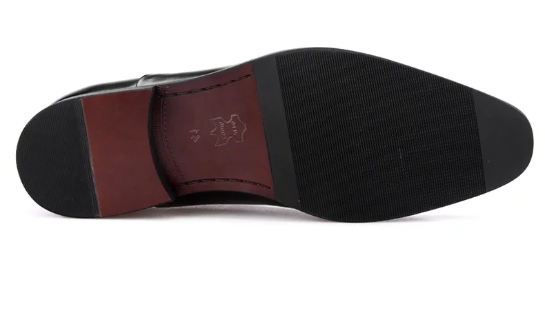 Модные черные/коричневые классические туфли из натуральной кожи мужские