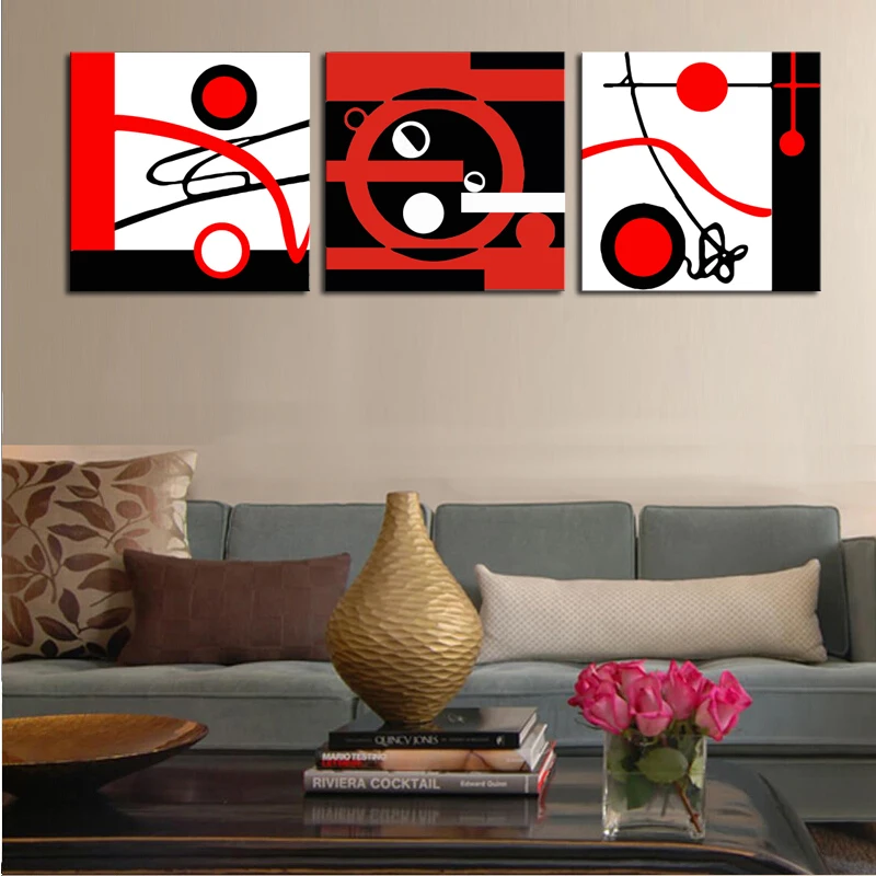 3 Панели без рамки холст масляная стена искусство Рисование дома декоративное