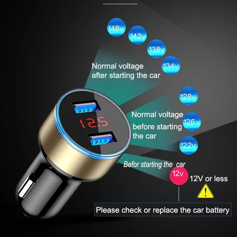 3.1A автомобильное зарядное устройство с двойным USB универсальным