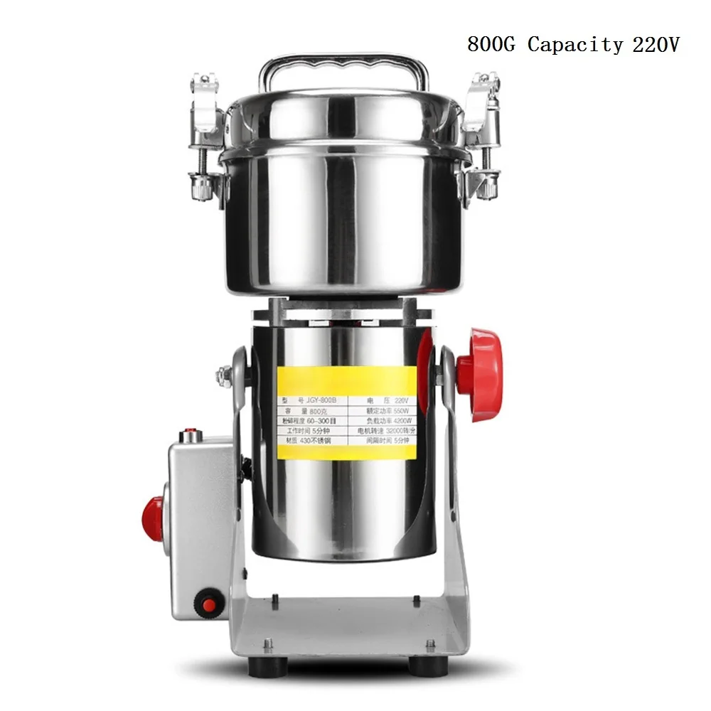 800G DMWD 800 г/1000 г/2500 г нержавеющая сталь электрическая кофемолка 220 В зерна специи травяные Крупы Мельница домашняя мука порошок дробилка - Color: 800G