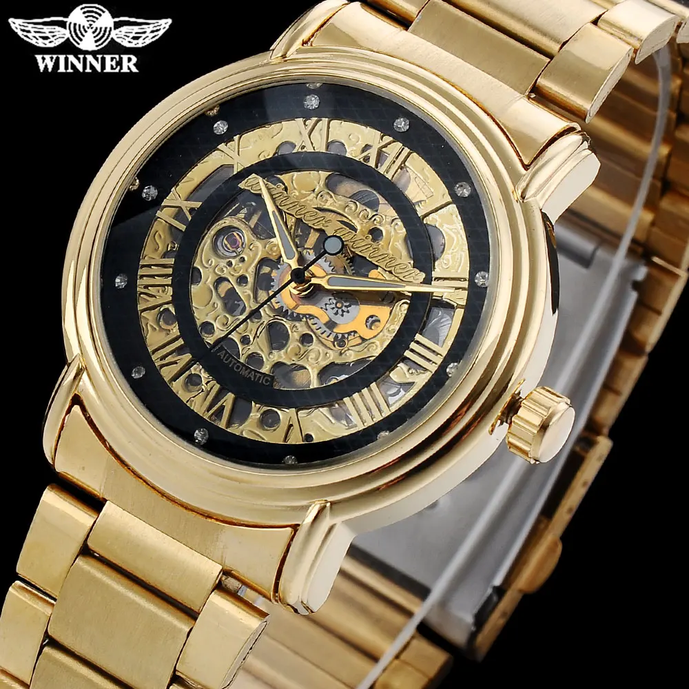 Часы наручные WINNER Мужские автоматические модные роскошные механические