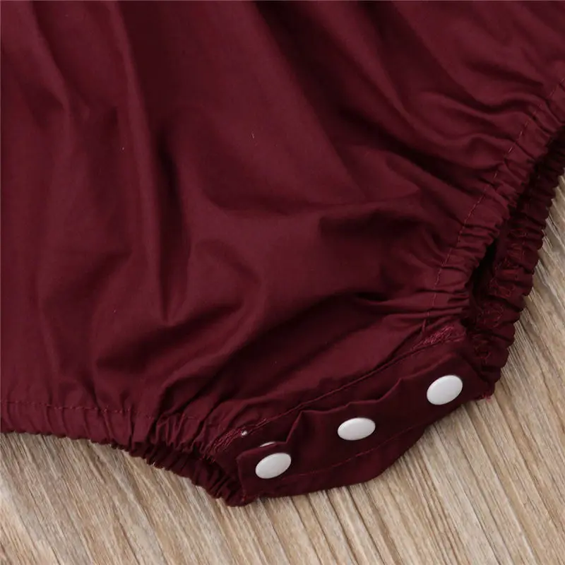 0-24M Bodysuit for Baby Girl Summer Kid Clothes Infant Clothing Toddler Solid Jumpsuit Newborn Bodysuits Peter Pan Collar Outfit | Детская