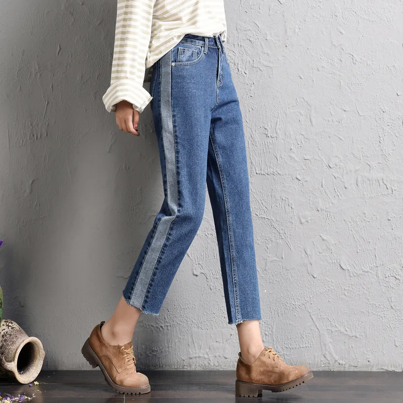 Новые весенние летние женские джинсы повседневные винтажные Свободные