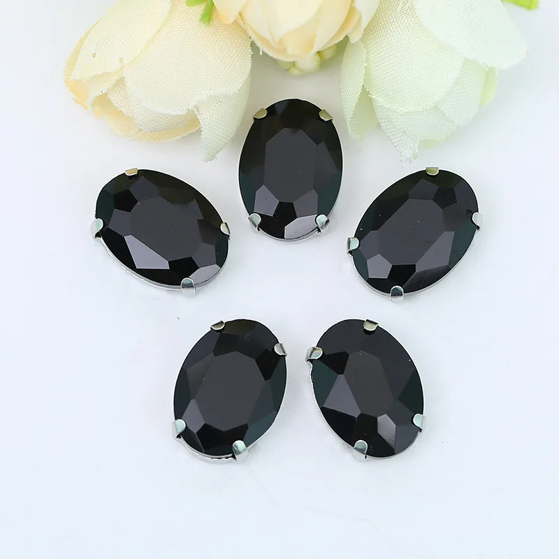 Бесплатная доставка! 13x18 мм Кристалл овальной формы стеклянные стразы для шитья