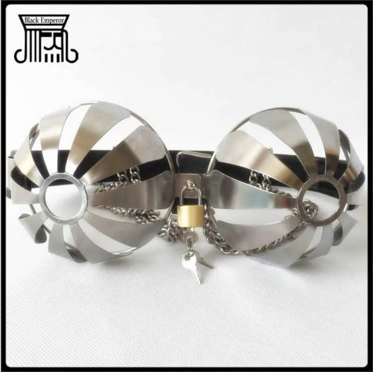 Бюстгальтер БДСМ бондаж регулируемый пояс верности из нержавеющей стали