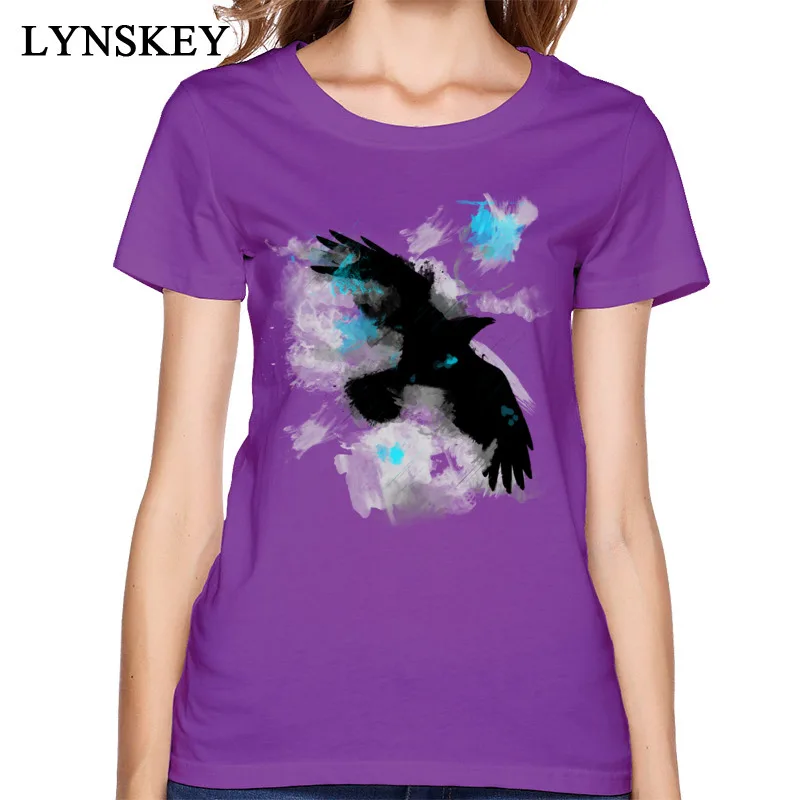 

Белая футболка из 100% хлопка, женская летняя одежда с принтом «Синяя Ворона», облегающая футболка с коротким рукавом и вырезом лодочкой, цвет...