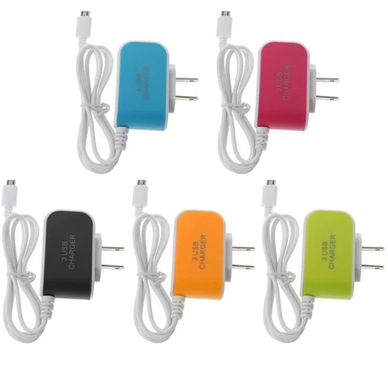 AC Charger Adapter 3.1A USB Port Wall Charging For Home Travel Android Mobile Phone Dropshipping | Мобильные телефоны и