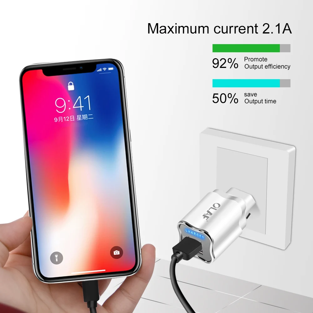 Зарядное устройство USB с вилкой для ЕС/США 5 В 2 1 А|Зарядные устройства телефонов| |