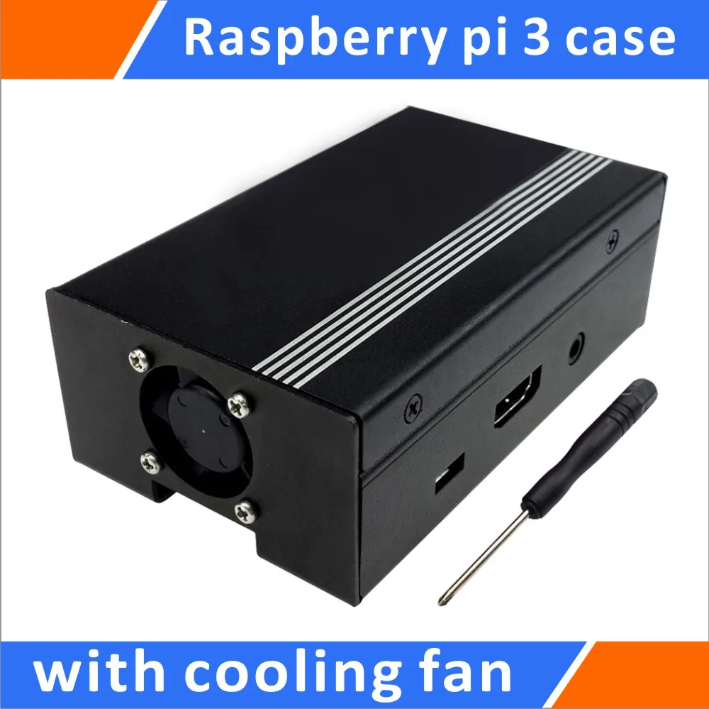 Raspberry Pi 3 B + металлический корпус с охлаждающим вентилятором черный | Компьютеры и