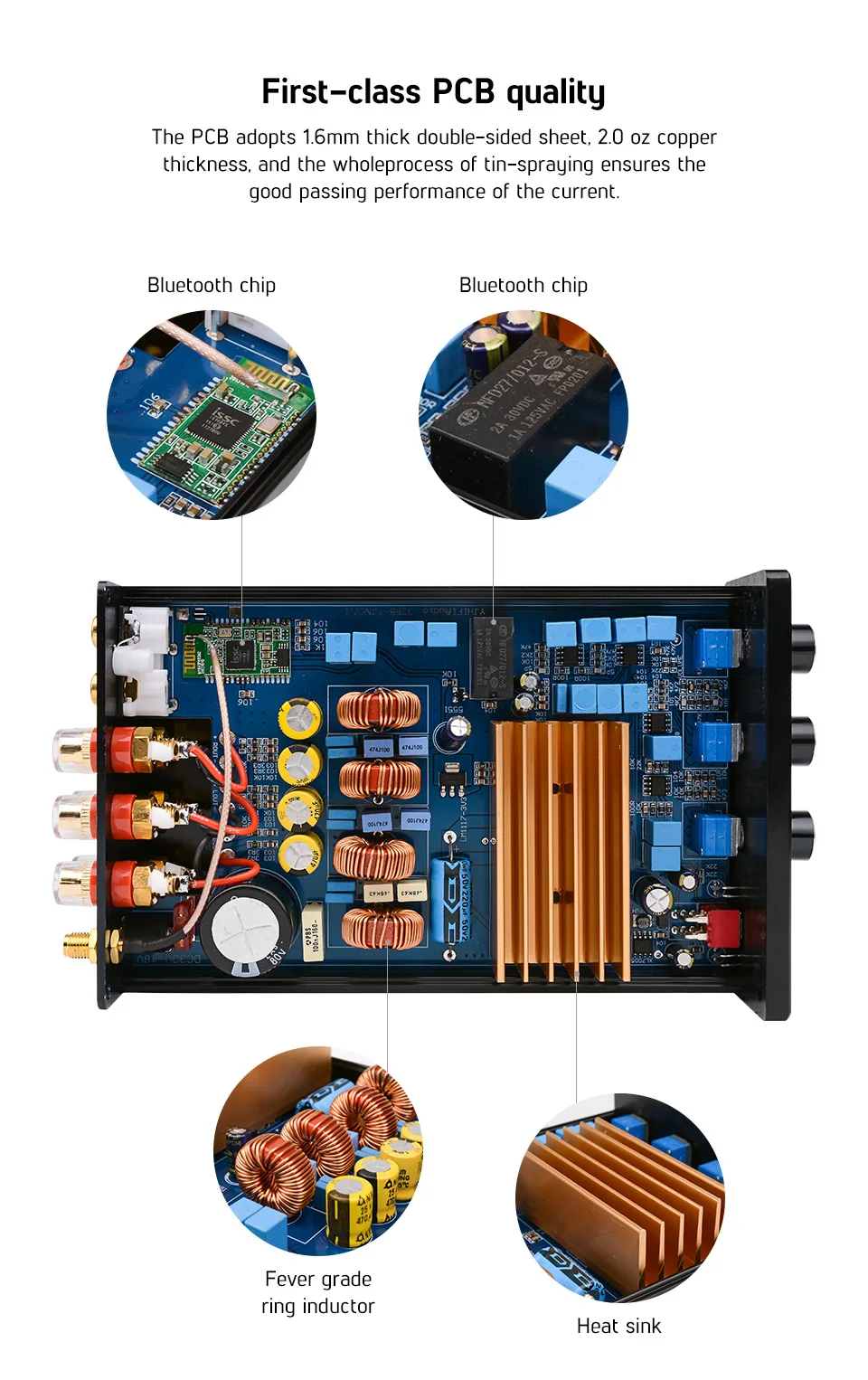 TPA3255 Bluetooth 5,0 сабвуфер HIFI высокомощный цифровой усилитель класса D 2,1 канальный 150 Вт* 2+ 325 Вт усилитель для домашнего звукового кинотеатра