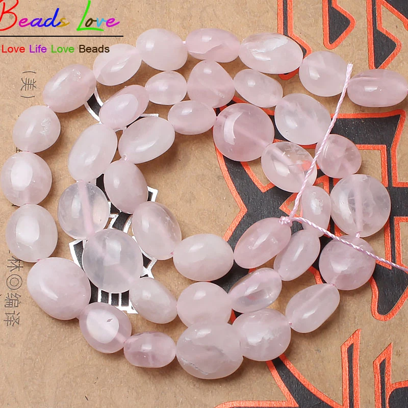8-10mm Irregular Natural Pink Crystal Stone Beads For Jewelry Making 15inch Diy Bracelet | Украшения и аксессуары