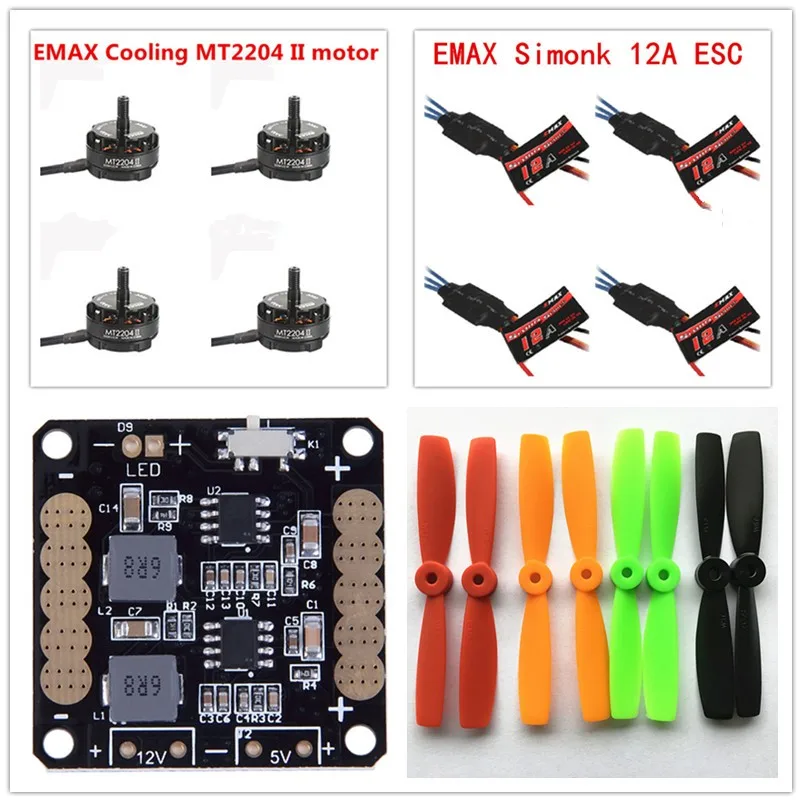 DIY мини-гоночный Дрон power kit EMAX MT2204 двигатель II + simon 12A/blheli 12a/nano 12a ESC 5045 пропеллер