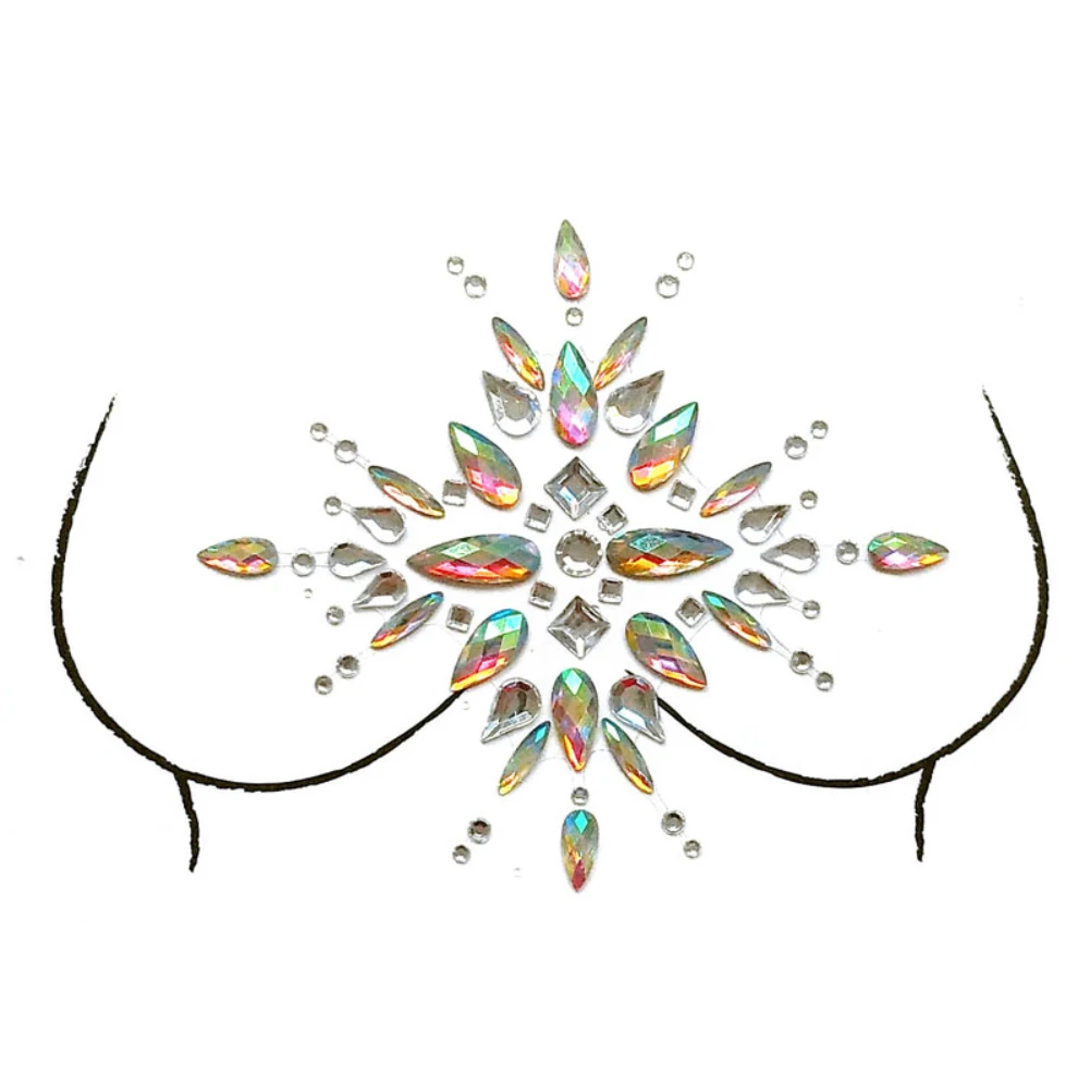 Женвечерние праздничное акриловое украшение для груди алмазная паста