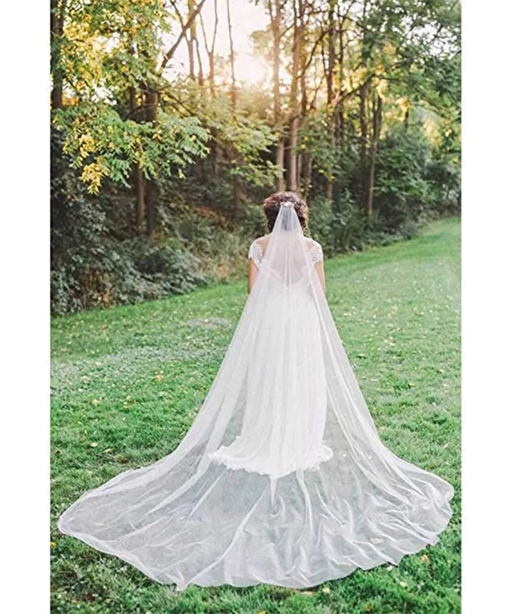 Элегантные свадебные аксессуары 3 метра 1 слой свадебная фата белая цвета