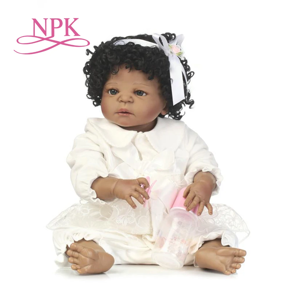 NPK 56 см Новое поступление черная кожа полностью Силиконовые Реалистичные