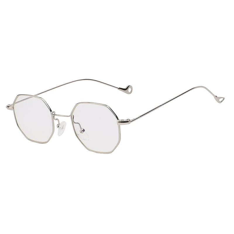 silver w clear lens Винтажные металлические солнцезащитные очки для мужчин, фирменный дизайн, женские солнцезащитные очки, хипстерские очки, солнцезащитные очки для женщин, мужчин, женщин, зеркальные солнцезащитные очки - Цвет линз: silver w clear lens