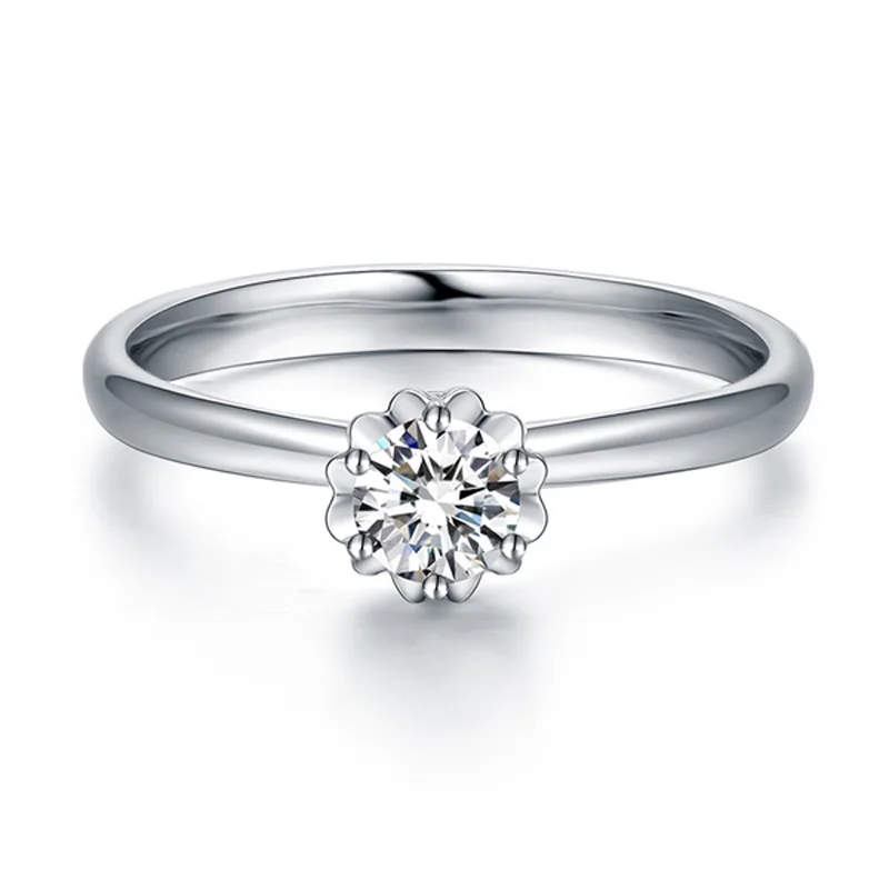 Помолвочное кольцо Charles Colvard Moissanite сертификат 0.5CT VS D подлинное 18 к белое золото