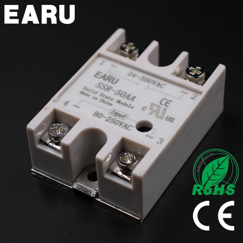 

1 шт. AC-AC металлическое основание твердотельные реле SSR-50AA 50A SSR-50 AA выход AC 24-380V