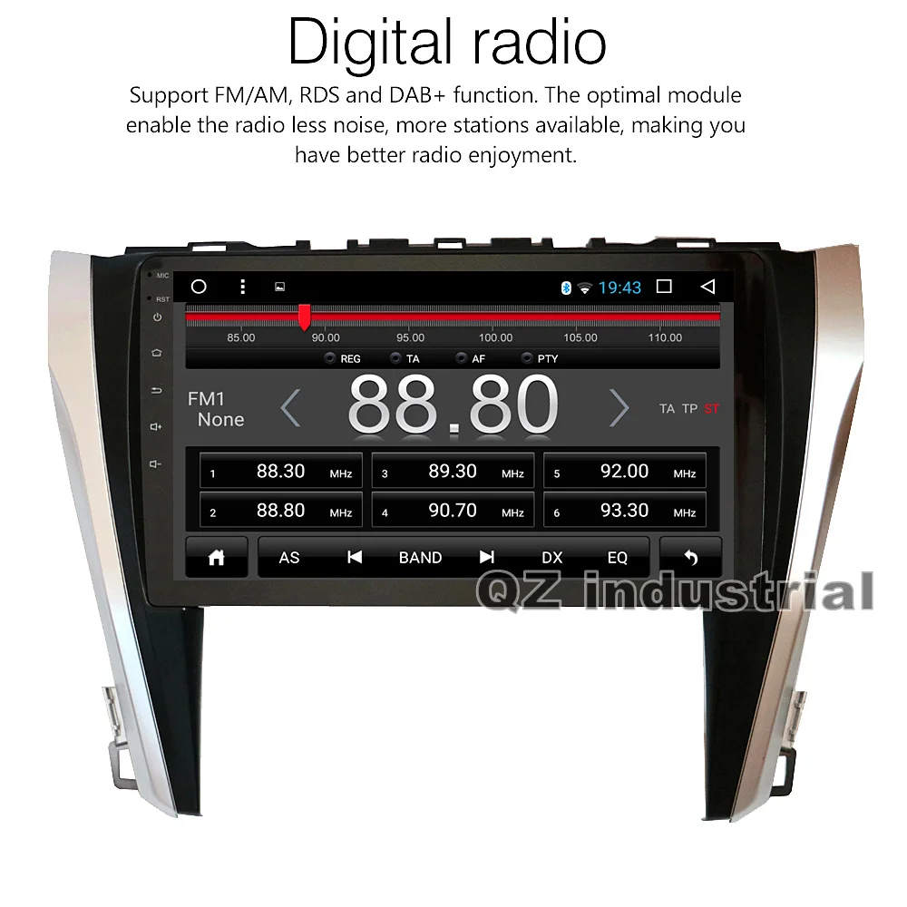 QZ industrial HD 10 2 &quotAndroid 8 1 T3 автомобильный DVD плеер для Toyota Camry 55 2015 с Canbus box 3G 4G WIFI GPS BT Navi