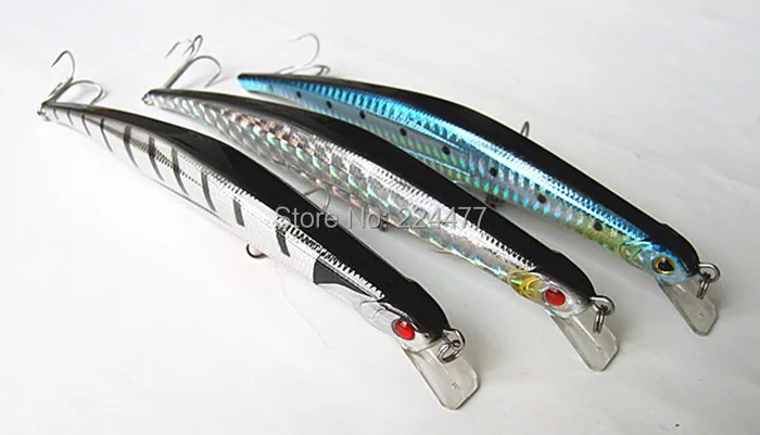 

16.5cm 22g Sinking Sea Lure Fishing Lure Minnow Bait Slender Shape Lure Plastic Hard Bait Casting Bait Fishing Tackle China Hook