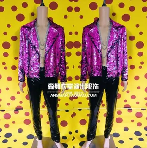 S 5XL для ночного клуба Для мужчин Новая одежда Лот из певицам DS DJ в стиле хип хоп