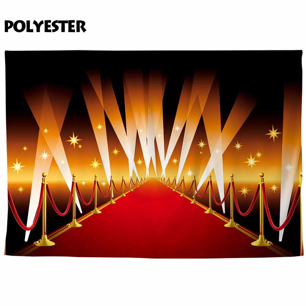 Фотофон Funnytree с красным ковром сияющий голливудский прожектор фон для фотосъемки