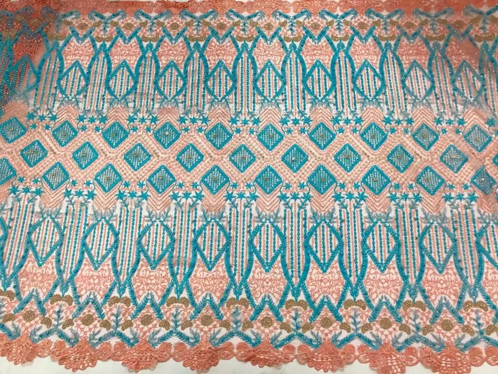 KER YILI Высокое качество африканская французская кружевная тюль ткань вышитая