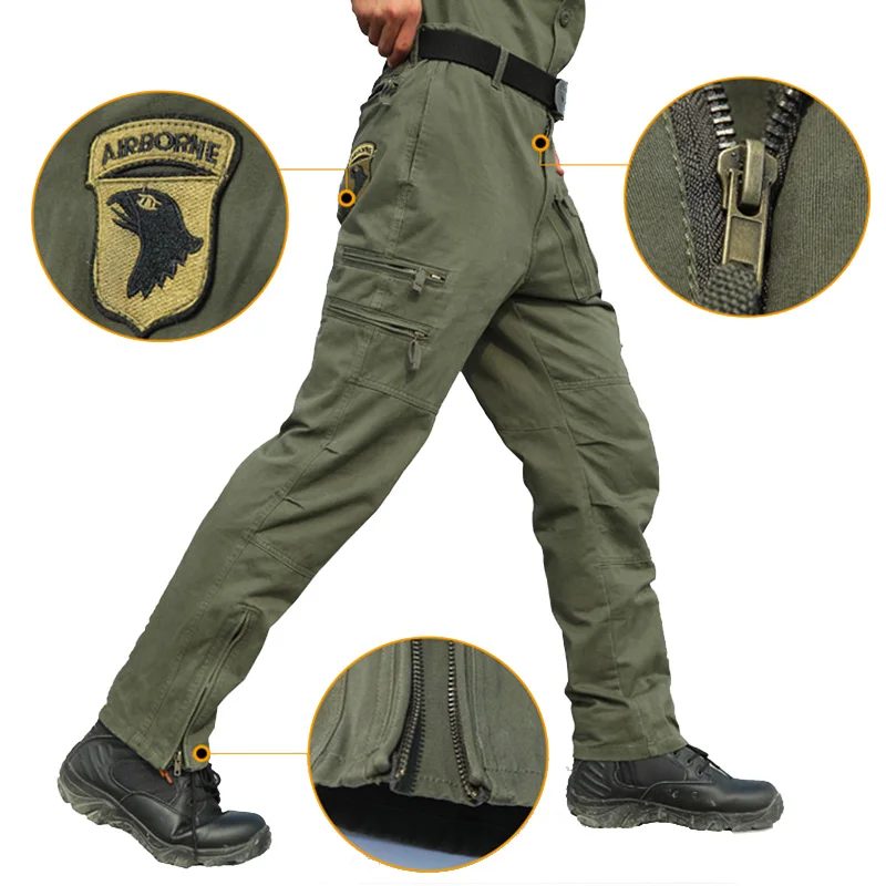Брюки карго мужские тактические 101 хлопок с несколькими карманами|mens cargo pants|combat
