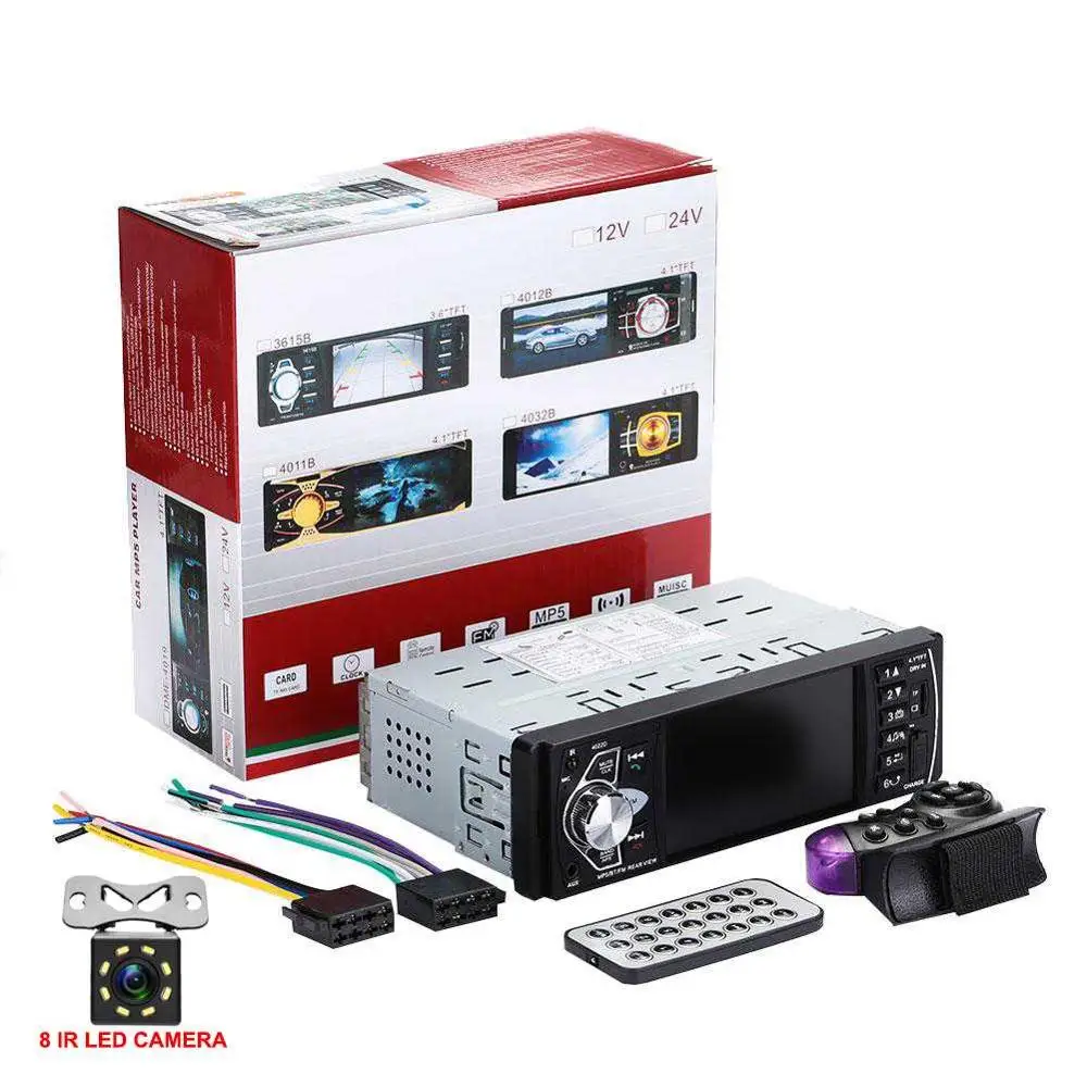 control camera 4022D 4,1 дюймов 1 Din автомагнитола Авто Аудио Стерео Авторадио bluetooth Поддержка камеры заднего вида USB рулевое колесо дистанционное управление - Цвет: control camera