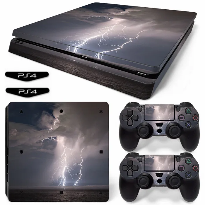 Ps4 тонкая Наклейка Виниловая наклейка для PS4 тонкая кожа для PS4 тонкая консоль и 2 контроллера