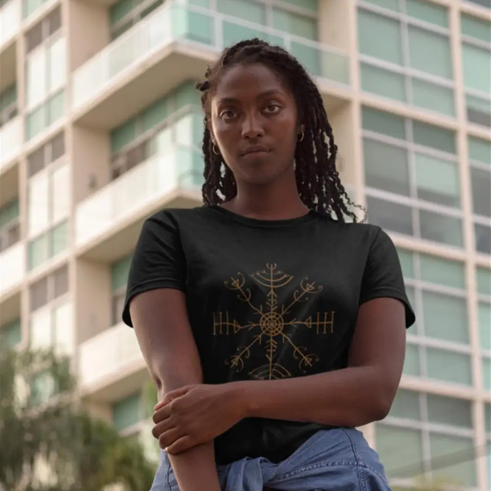 Хорошая футболка с ведьмой Veldismagn исландский Привязать Руна защиты здоровья