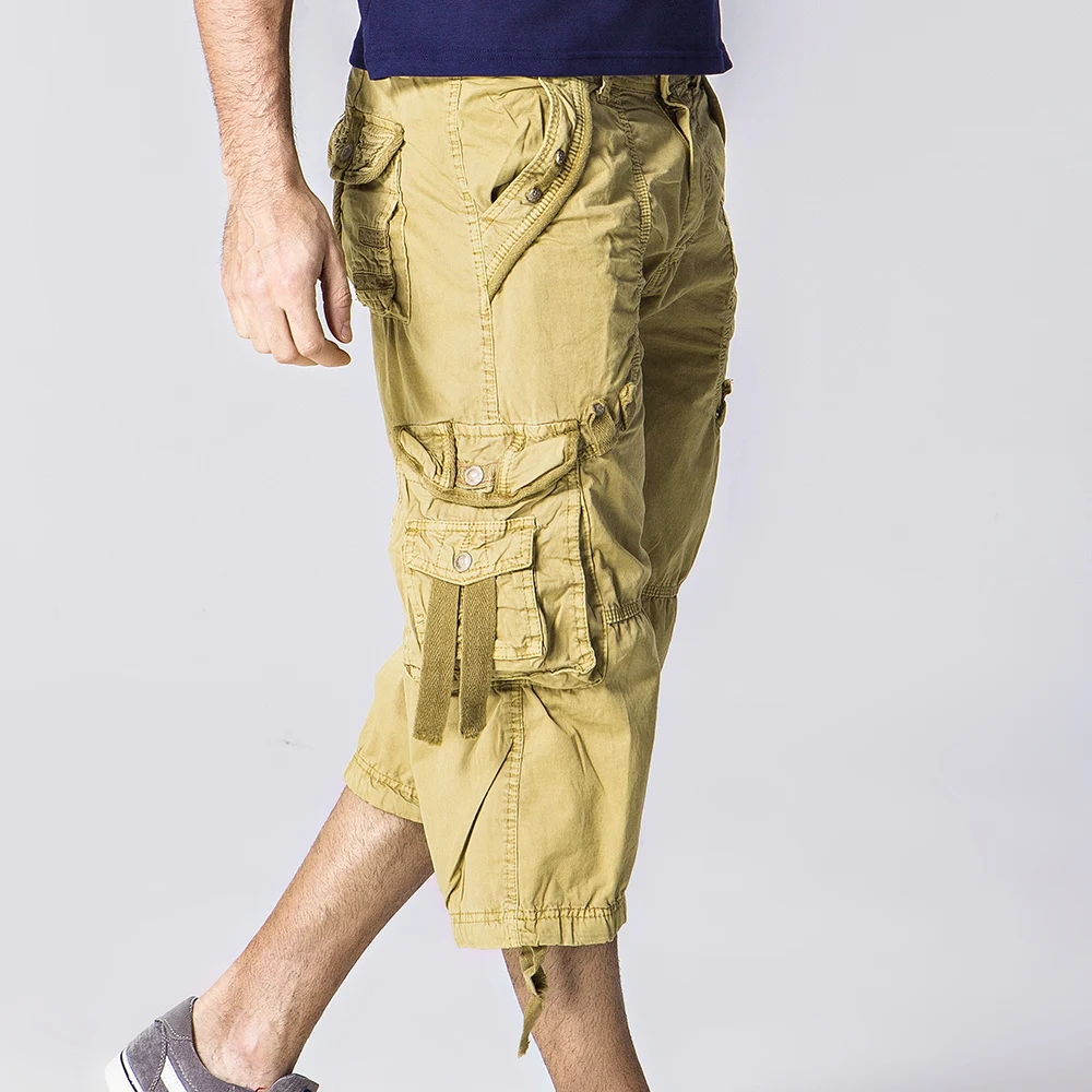 

Мужские Свободные Комбинезоны с несколькими карманами, повседневные Капри, мужские шорты
