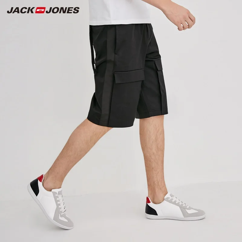 JackJones мужские хлопковые чистый цвет подходят Повседневные Шорты C | 218215501 Мужская