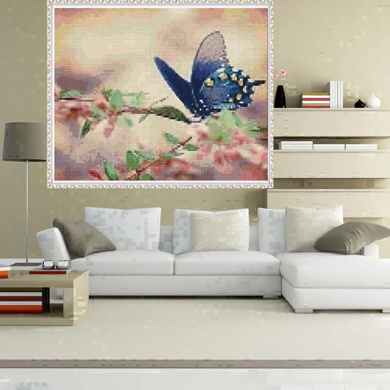 

YGS-498 DIY Full 5D Diamond Embroidery The butterfly Round Diamond Painting Cross Stitch Kits Diamond Mosaic home Decoration